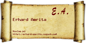 Erhard Amrita névjegykártya